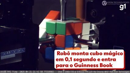 Recorde mundial: robô monta cubo mágico em 0，1 segundo e entra para o Guinness; veja vídeo