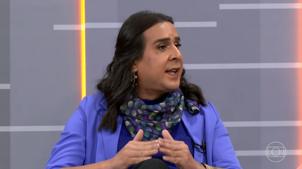 Duda Salabert em entrevista ao MG1 — Foto: Reprodução